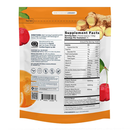 Organifi Immunity - Organic Superfood Immunity Support (15 Packets)