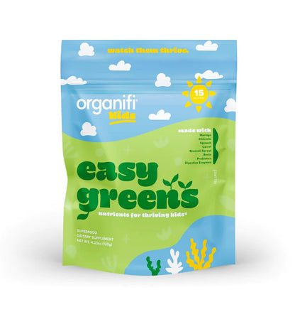 Organifi Kids Easy Greens Probiotics - Veggie Superfood for Kids, 15 Servings