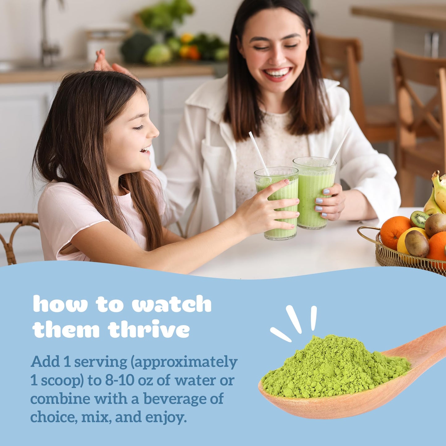 Organifi Kids Easy Greens Probiotics - Veggie Superfood for Kids, 15 Servings