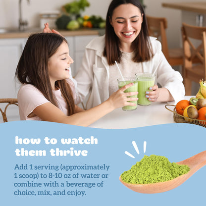 Organifi Kids Easy Greens Probiotics - Veggie Superfood for Kids, 15 Servings