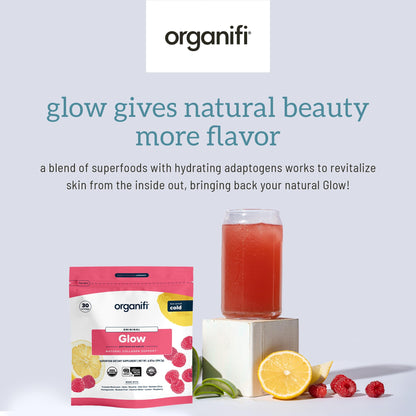 Organifi Glow - Vegan Collagen Powder for Women | Organic Flavored Water Ingredient, 30 Servings