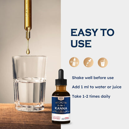 ORGANIHERBENCE Kanna Drops (2oz) – 6-in-1 Relaxation, Energy & Focus