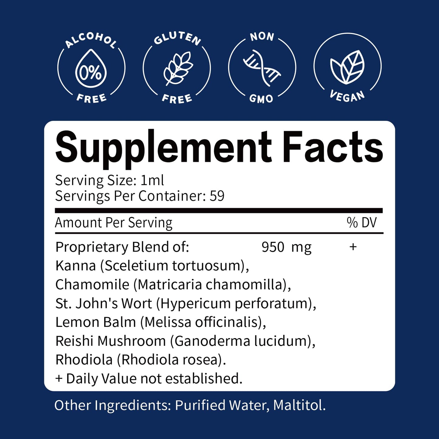 ORGANIHERBENCE Kanna Drops (2oz) – 6-in-1 Relaxation, Energy & Focus