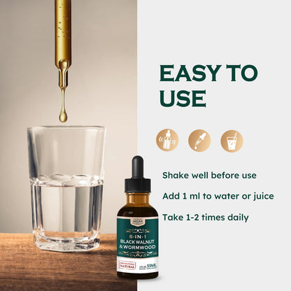ORGANIHERBENCE Black Walnut & Wormwood Digestive Drops – 2oz | Digestive Support