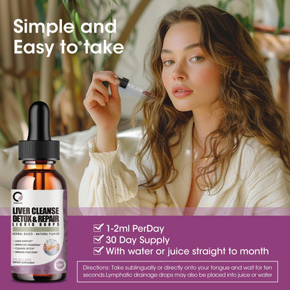 ORGEUOS 2 Pack Liver Cleanse Detox Drops – Milk Thistle & Artichoke Extract, 4 Fl Oz (Vegan)