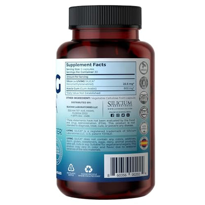 Orgono Living Silica Mineral-Based Collagen Booster Capsules | Supports Collagen, Skin & Joints | 60 Capsules