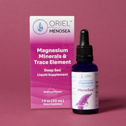 Oriel Liquid Magnesium Drops Menosea – Rapid Absorption, Free Ion Magnesium, 78 Trace Elements, Menopause Wellness