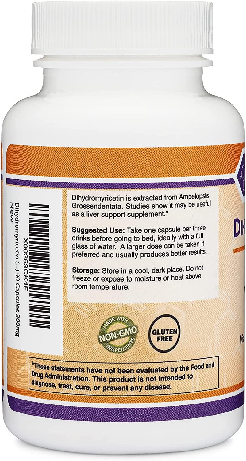 Dihydromyricetin (DHM) 300mg - Liver Support - 90 Capsules - USA Made