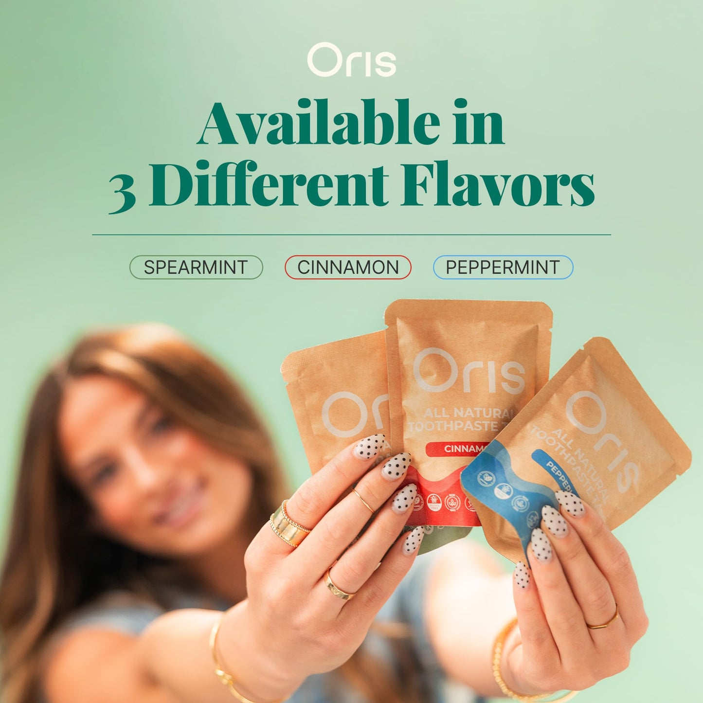 Oris Starter Bundle – 1 Month Supply: Natural Toothpaste Tablets | Fluoride-Free, Travel-Friendly, Kid-Safe with Enamel-Strengthening Nanohydroxyapatite (62 Count, Cinnamon)