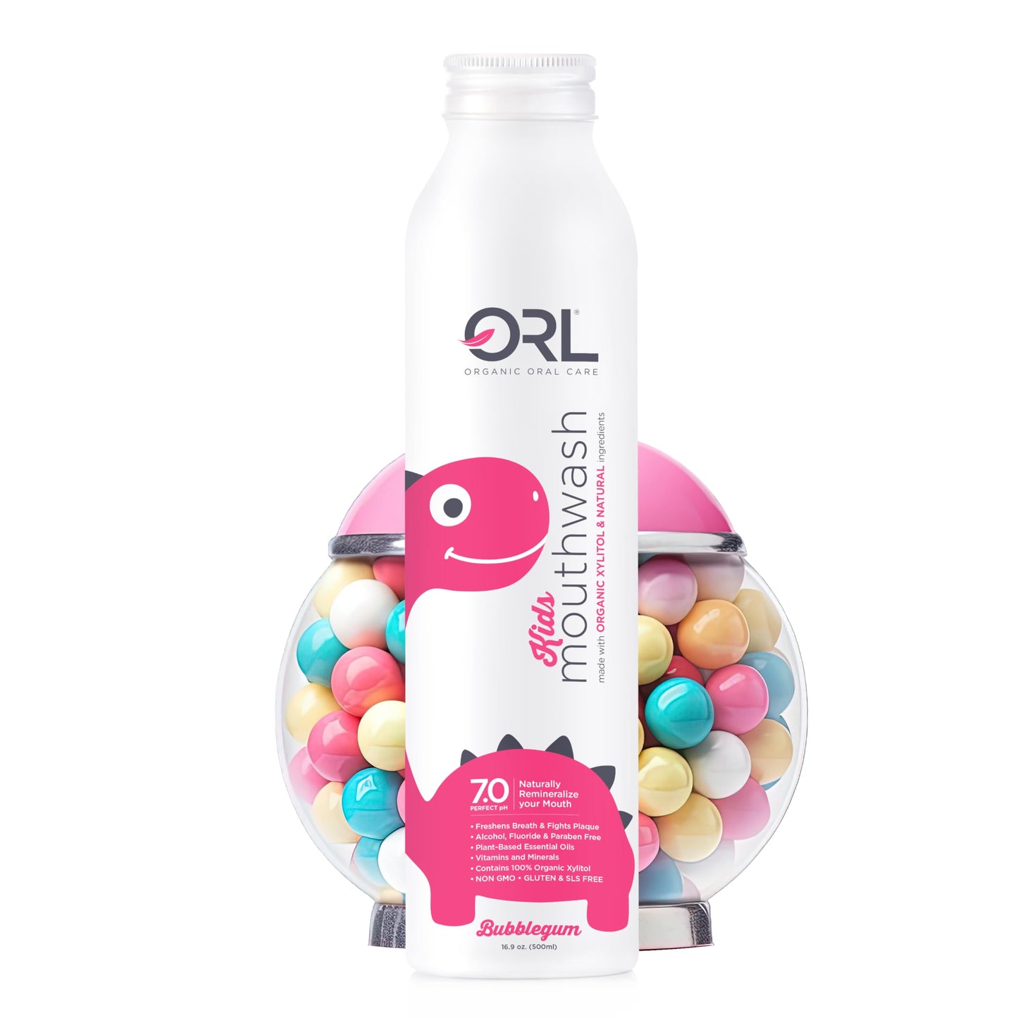ORL Kids Natural & Organic Mouthwash – Fluoride & Alcohol Free | Clean, Whiten & Strengthen Enamel