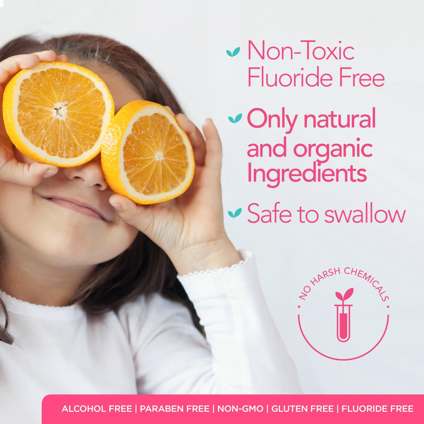 ORL Kids Natural & Organic Mouthwash – Fluoride & Alcohol Free | Clean, Whiten & Strengthen Enamel