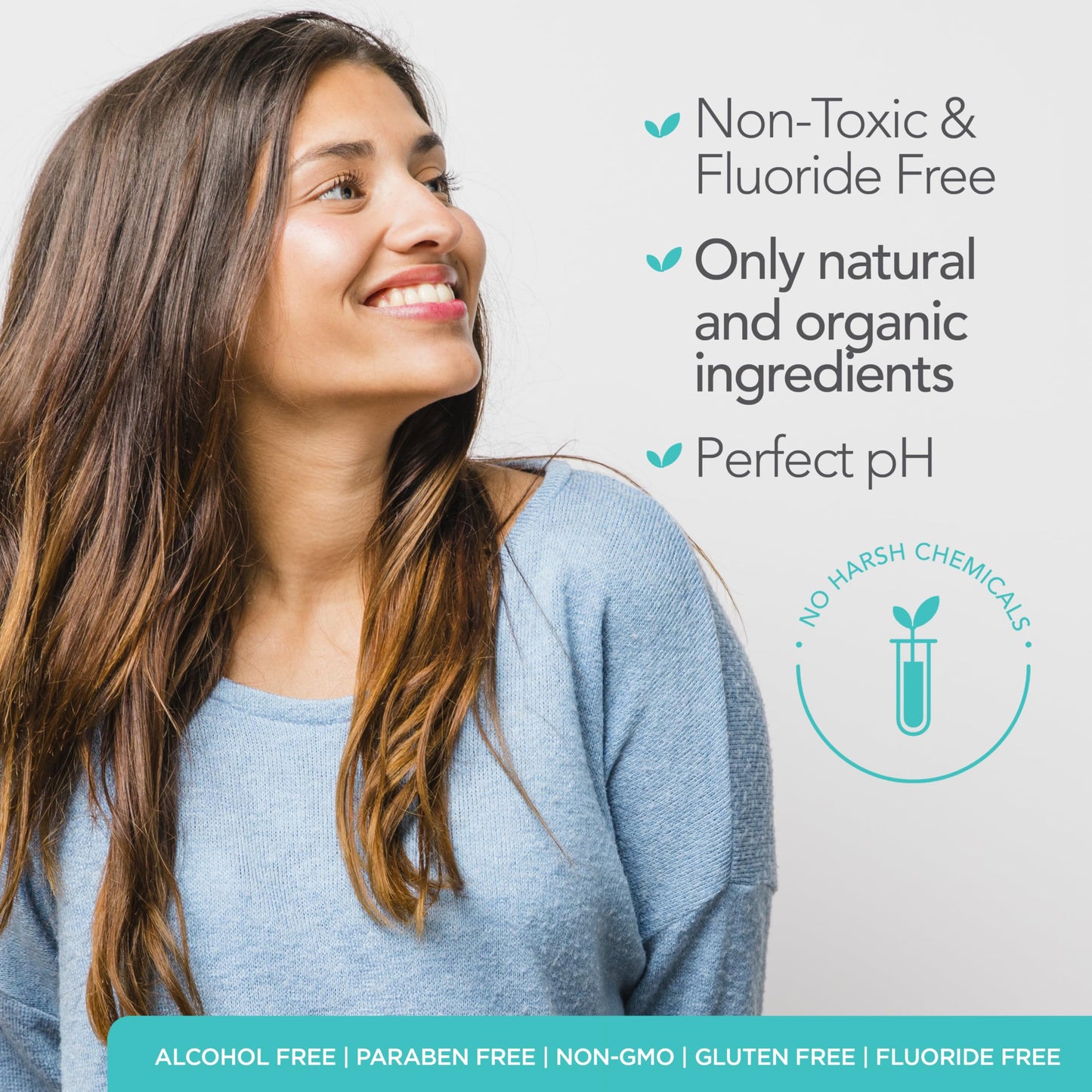 ORL Natural & Organic Alcohol-Free Mouthwash - 7.0 pH, Xylitol, Aluminum Bottle 16.9 oz