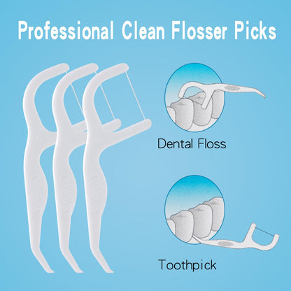 Dental Floss Picks Extra Strong – Professional Clean Flosser for Braces, Mint, 50 Count