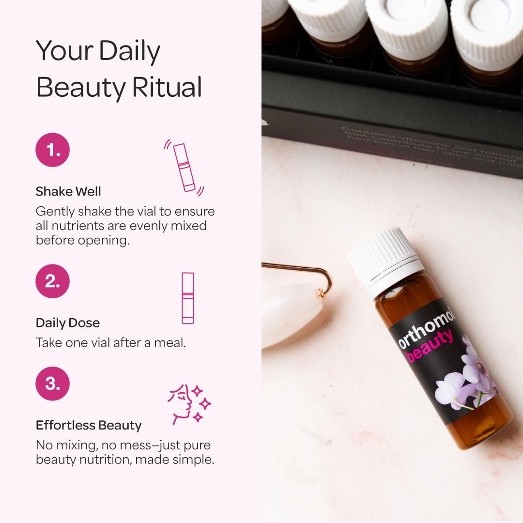 Orthomol Beauty – Women's Beauty Supplement | 7-Day Supply | Supports Hair, Skin & Nails | Collagen + Coenzyme Q10