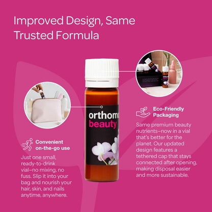Orthomol Beauty – Women's Beauty Supplement | 7-Day Supply | Supports Hair, Skin & Nails | Collagen + Coenzyme Q10