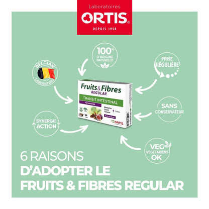 Ortis Fruits & Fibres Regular 24 Cubes - Classic Fruit & Fiber Snack