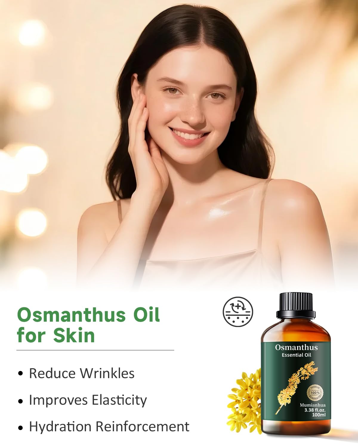 Pure Osmanthus Essential Oil – Diffuser, Skin, Air Purifier, Candles | 3.38 Fl Oz