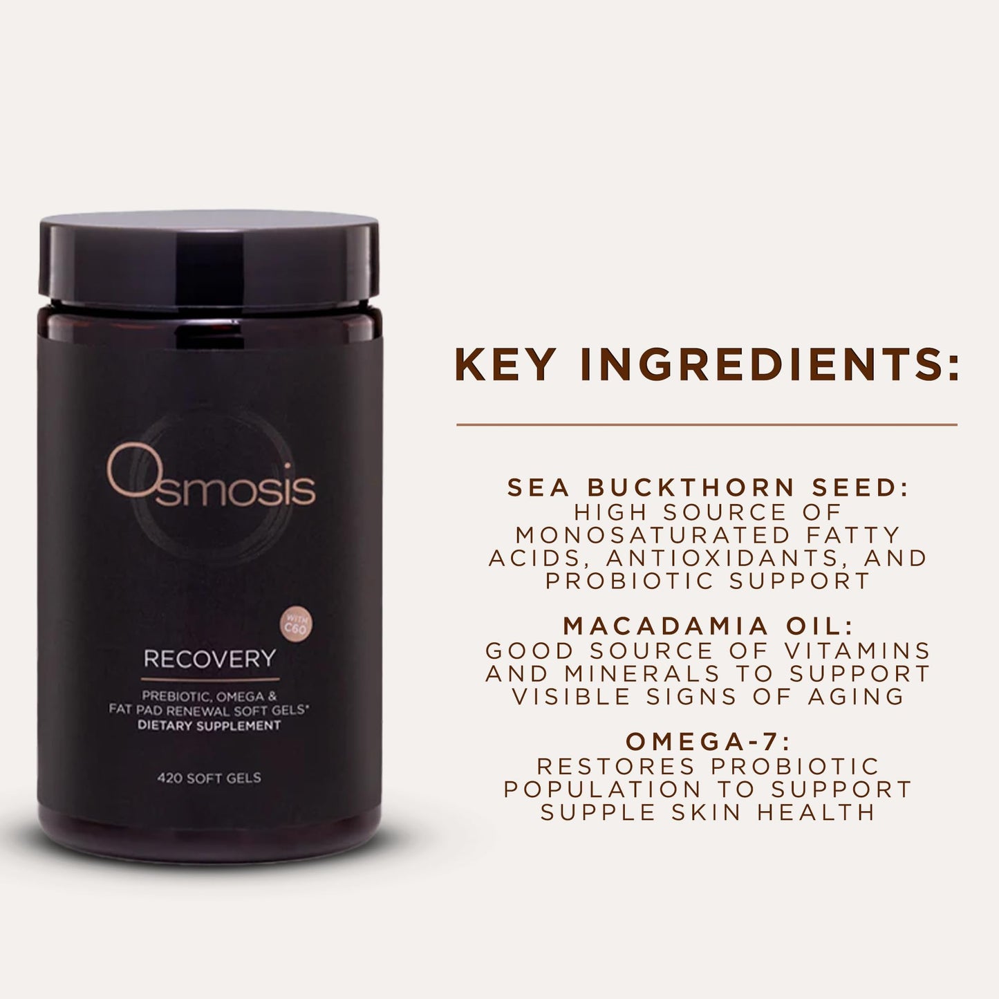 OSMOSIS Recovery – Facial Volume Renewal, 420 Soft Gel Caps
