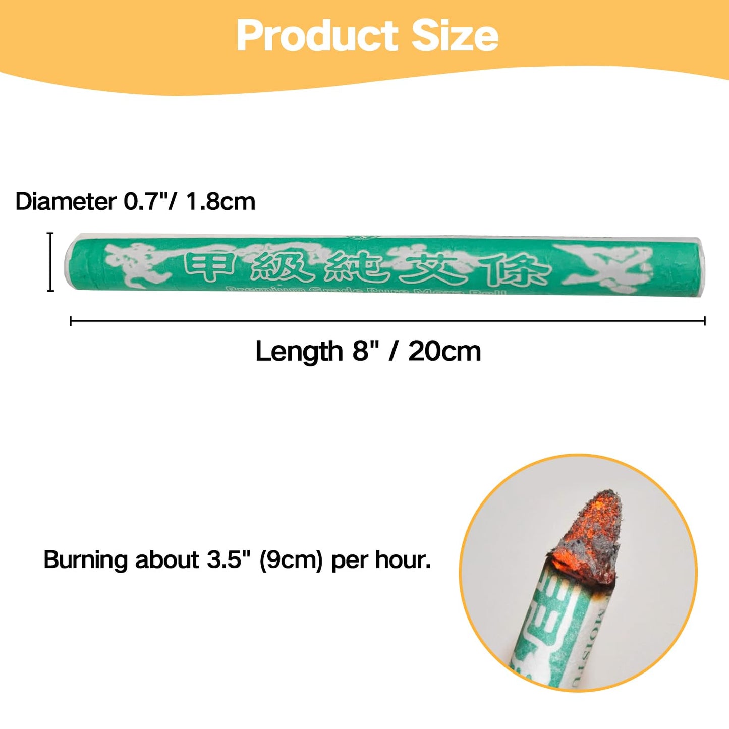 OSPNIEEK Pure Moxa Rolls – 10 Handmade Moxa Sticks for Moxibustion