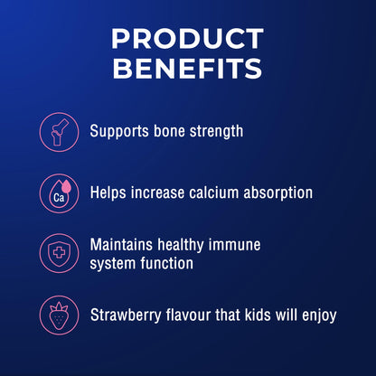 Ostelin Kids Vitamin D Liquid 20ml — 200IU Vitamin D3 (Strawberry)