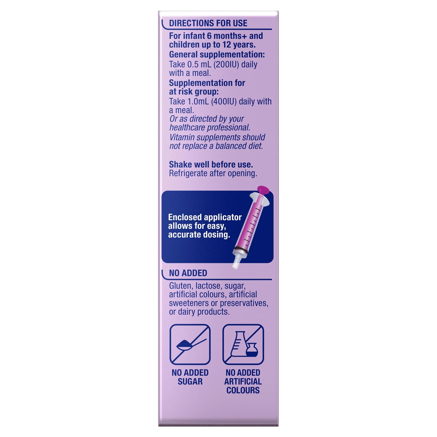 Ostelin Kids Vitamin D Liquid 20ml — 200IU Vitamin D3 (Strawberry)