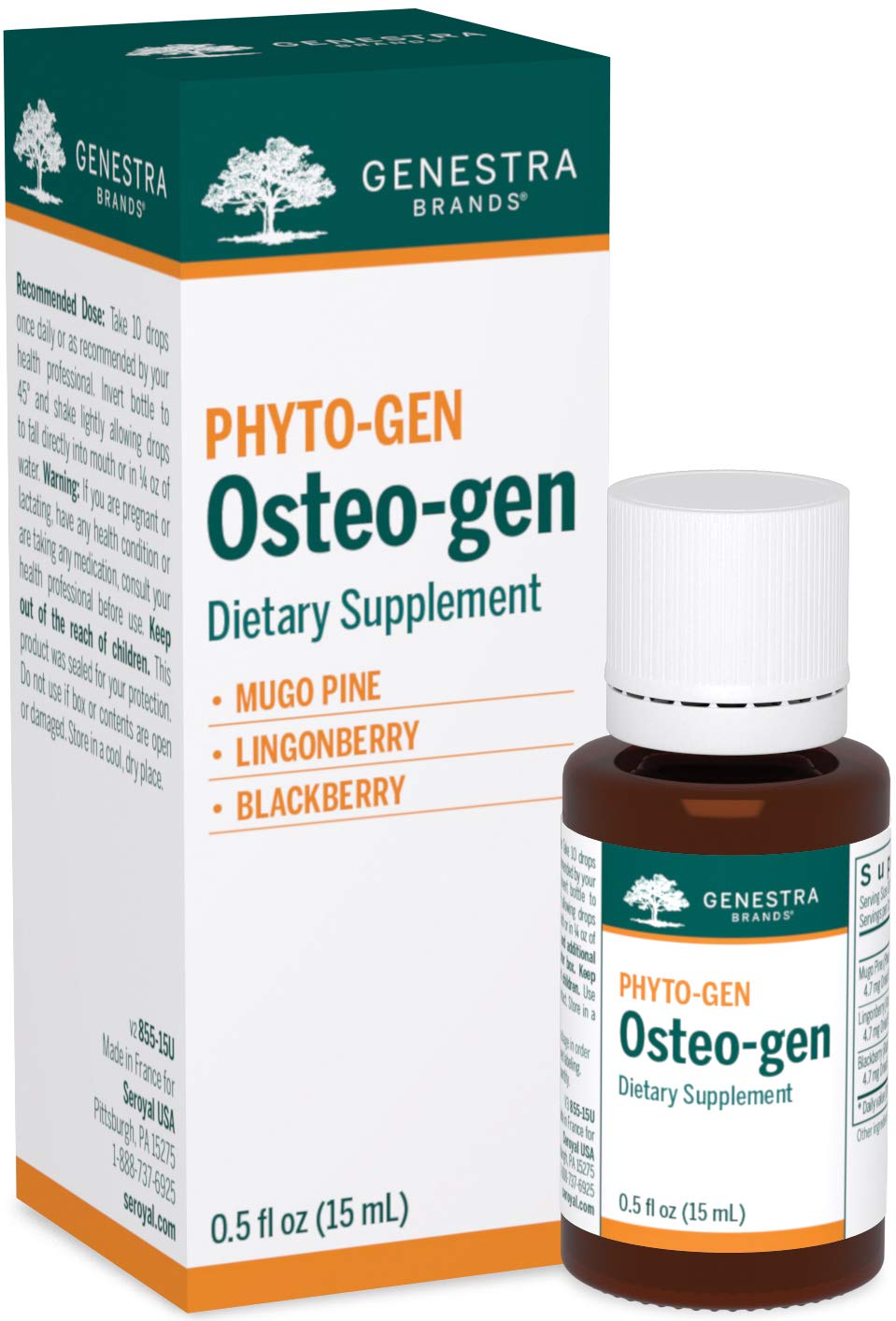 Genestra Osteo-gen – Mugo Pine, Lingonberry, Blackberry | 0.5 fl oz