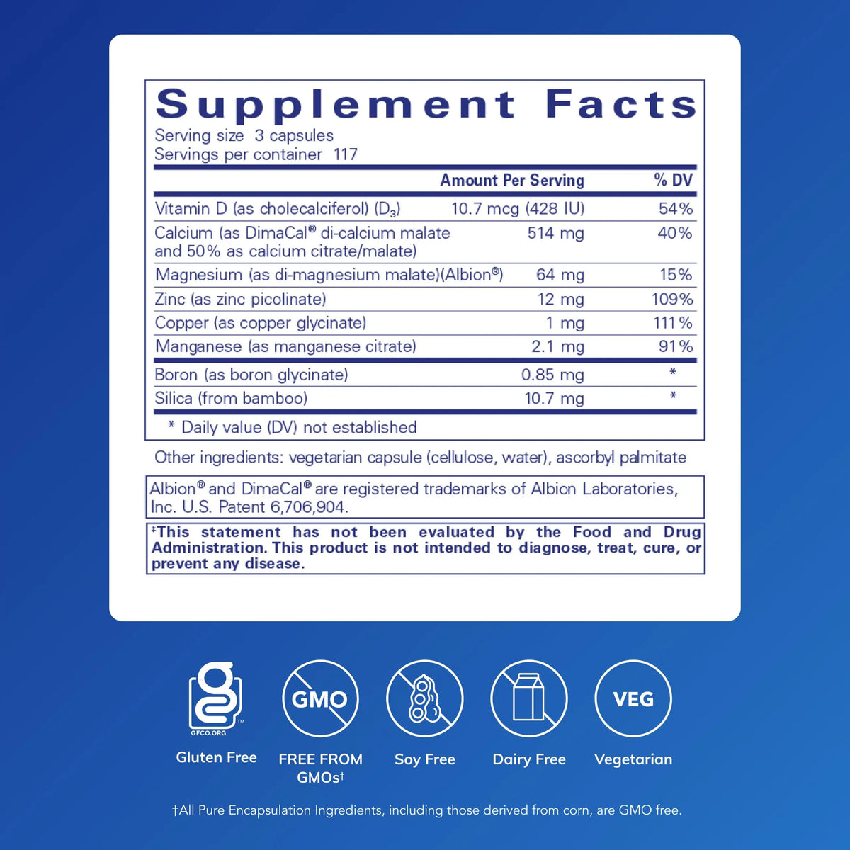 Pure Encapsulations OsteoBalance – Hypoallergenic Calcium Support for Bone Health | 351 Capsules BritishVita | Premium UK Vitamins & Wellness Supplements