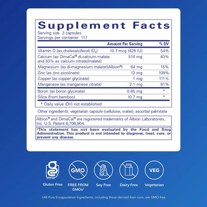 Pure Encapsulations OsteoBalance – Hypoallergenic Calcium Support for Bone Health | 351 Capsules BritishVita | Premium UK Vitamins & Wellness Supplements