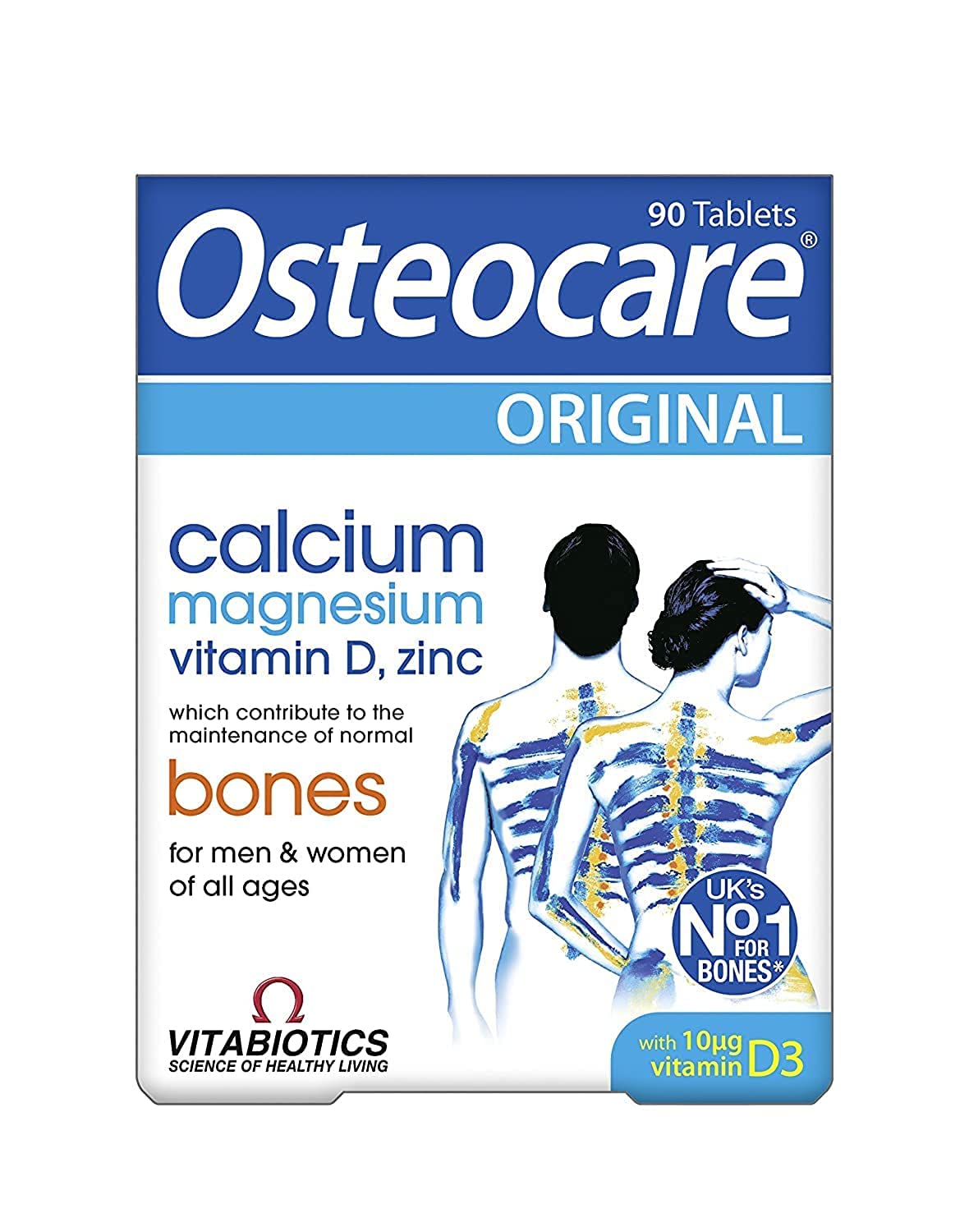 Vitabiotics Osteocare Calcium 800mg with Vitamin D3, Magnesium & Zinc – 90 Tablets | Bone Health & Immunity
