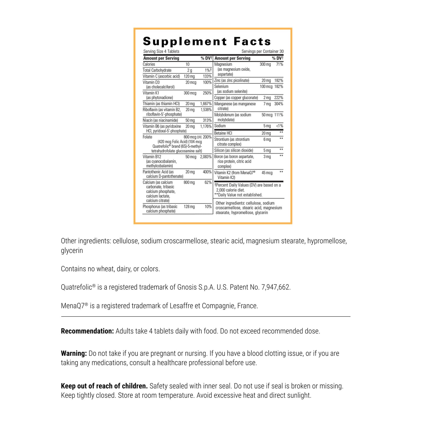 OsteoPrime Ultra by Integrative Therapeutics – Supports Healthy Bones & Calcium Absorption | 120 Count (30 Servings)