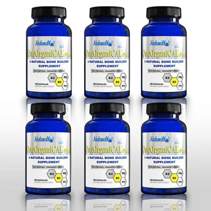 Osteorganical Plus – Organic Plant-Based Calcium with Vitamin D3, K2, Magnesium Glycinate & Manganese (720 Count) Pack of 6