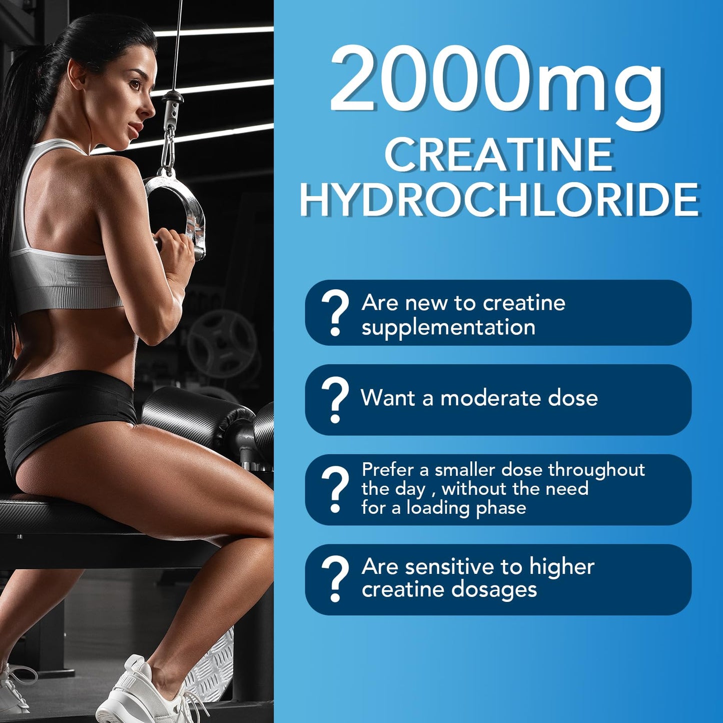 Ourui One Creatine HCL Gummies 2000mg – Fast Absorbing for Strength & Recovery