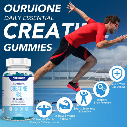 Ourui One Creatine HCL Gummies 2000mg – Fast Absorbing for Strength & Recovery