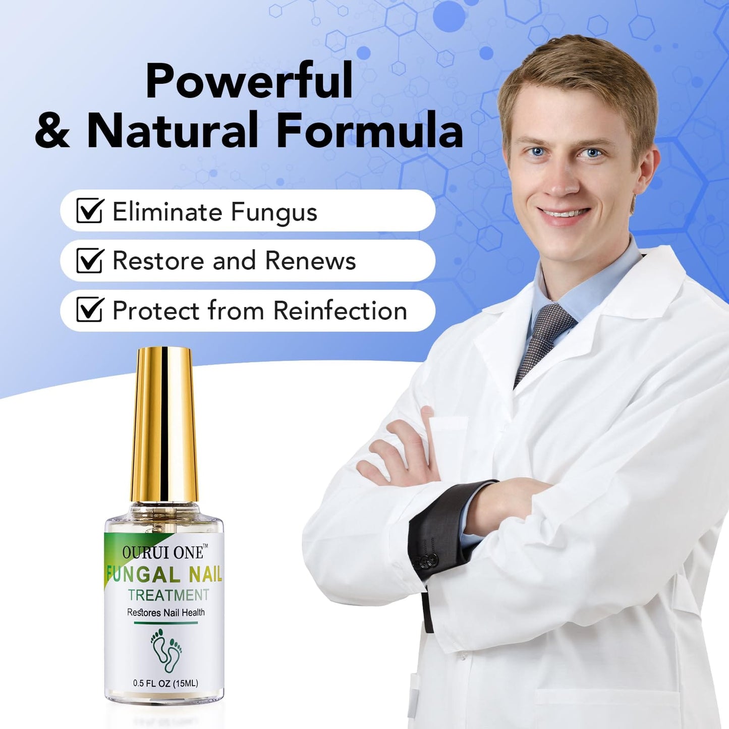 ourui one Toenail Fungus Treatment Extra Strength – Fast 4-Week Nail Care (30ml)