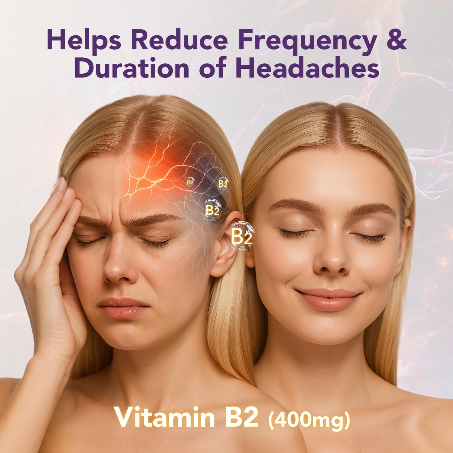 Ourui One Vitamin B2 Gummies 400mg – Riboflavin 400mg with CoQ10 150mg, Magnesium 200mg | 60 Vegan Raspberry Gummies (Pack 2)