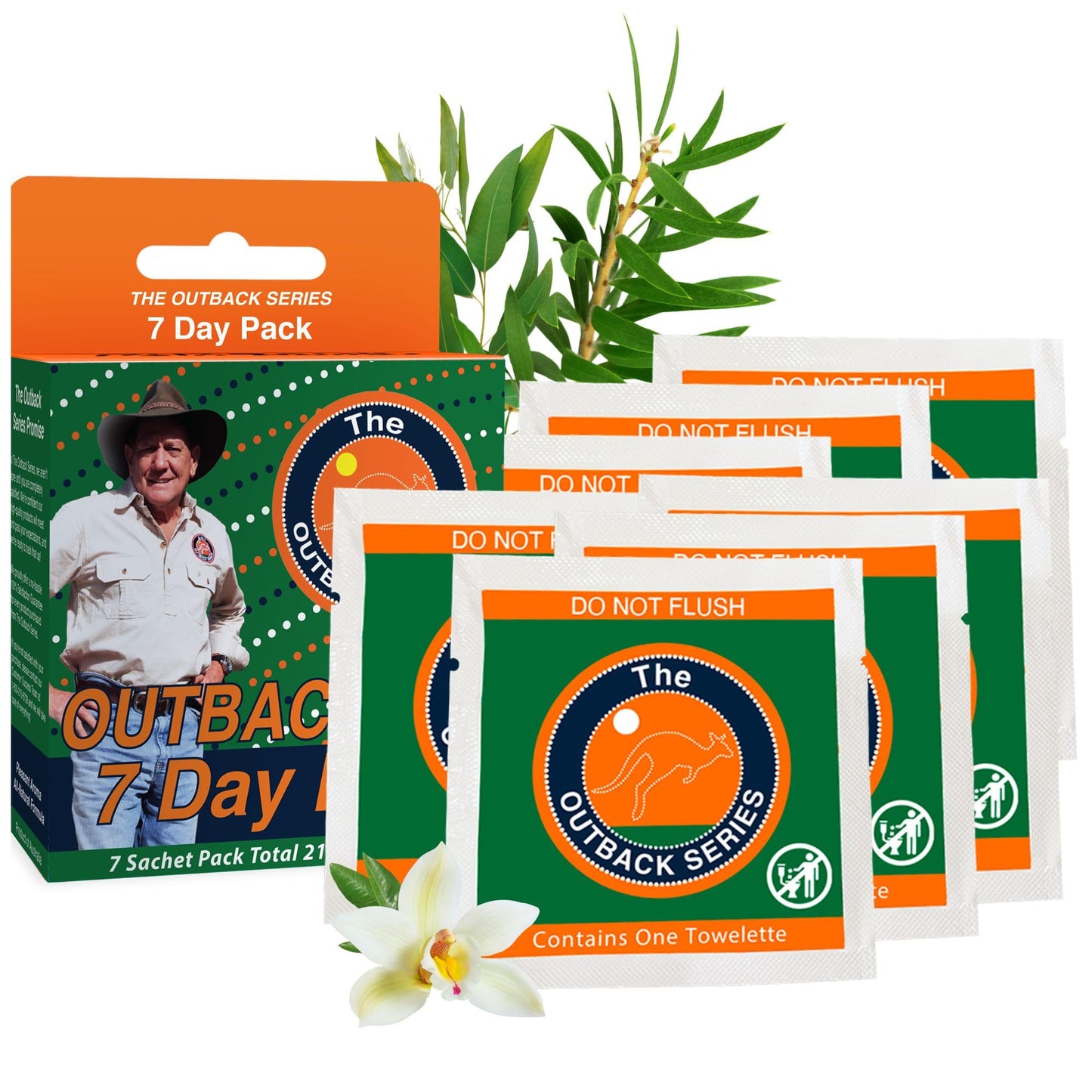The Outback Series Original Oil Towelettes - 7 Day Pack (3mL each) | All-Natural Massage Towelettes