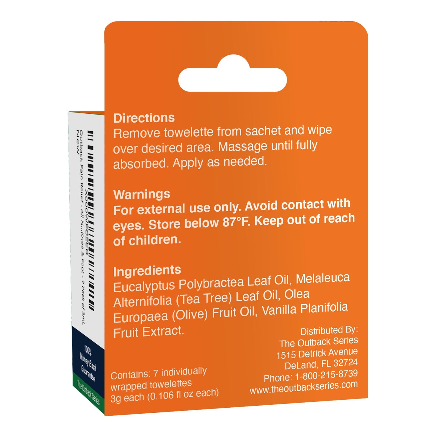 The Outback Series Original Oil Towelettes - 7 Day Pack (3mL each) | All-Natural Massage Towelettes