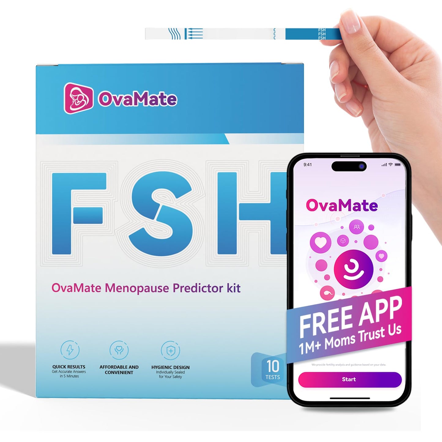 Menopause Rapid Test – FSH Hormone Test at Home (10 Strips)