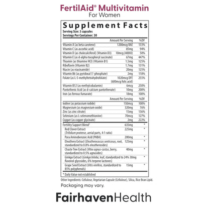 FertilAid for Women & Ovaboost Combo – Fertility Supplements (Ovulation & Egg Quality)