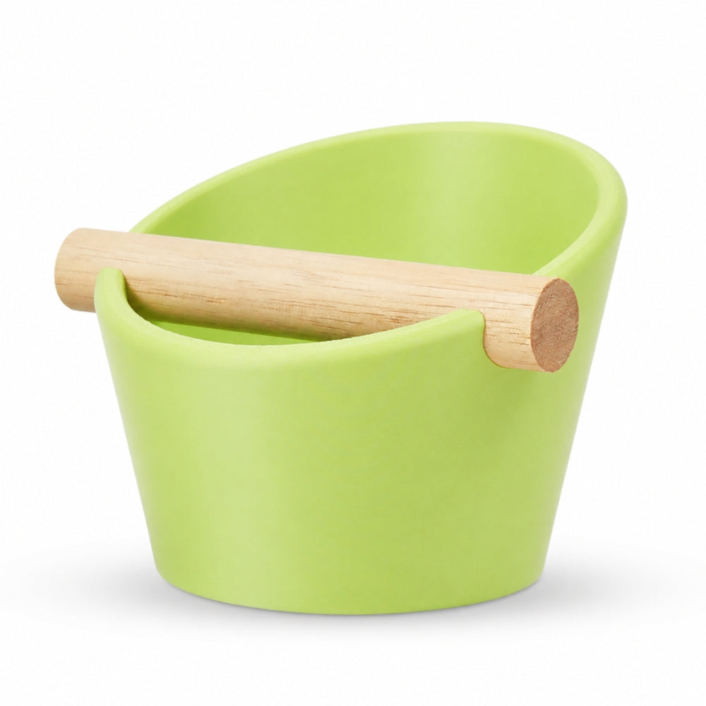 Oval Espresso Knock Box with Oak Bar KNOCDIC®