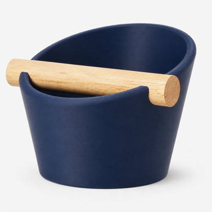 Oval Espresso Knock Box with Oak Bar KNOCDIC®