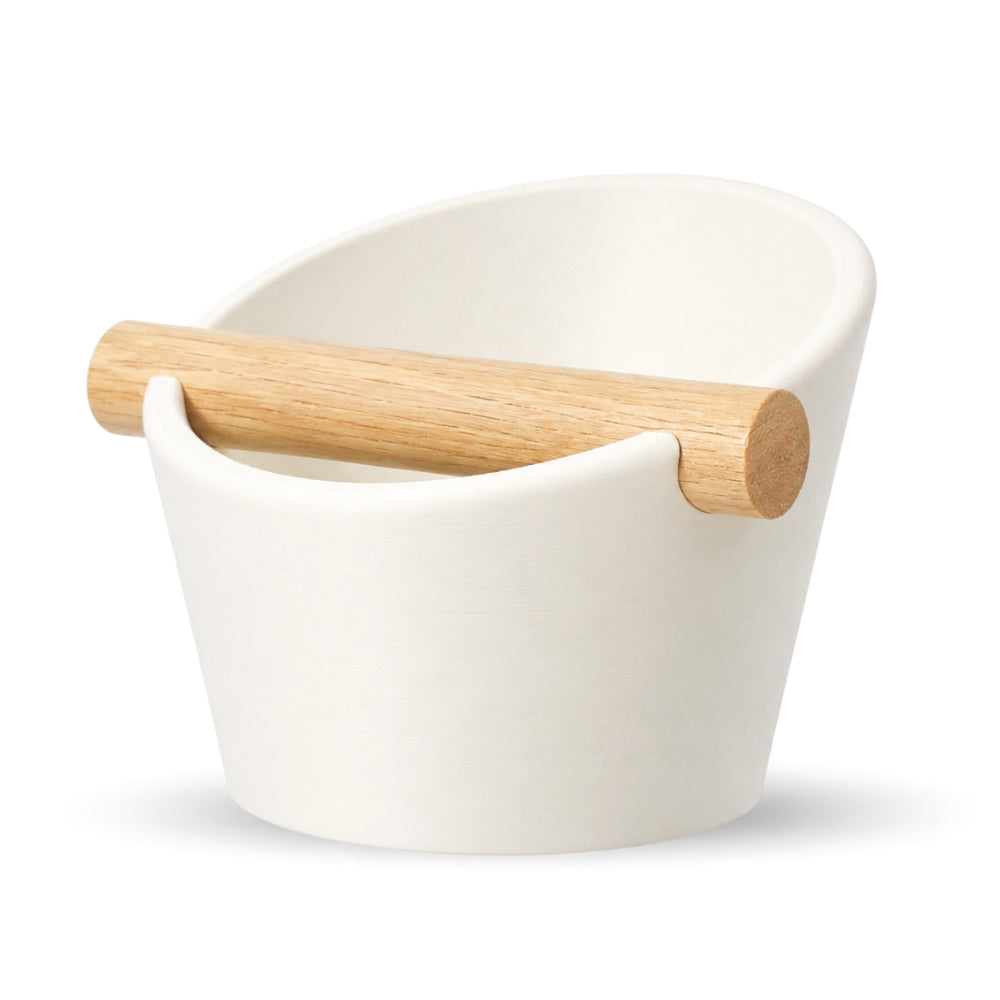 Oval Espresso Knock Box with Oak Bar KNOCDIC®