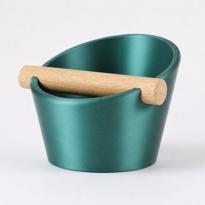 Oval Espresso Knock Box with Oak Bar KNOCDIC®