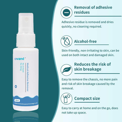 ovand Medical Adhesive Remover Spray - 1 oz | Gentle, Skin-Safe Ostomy Adhesive & Tape Removal
