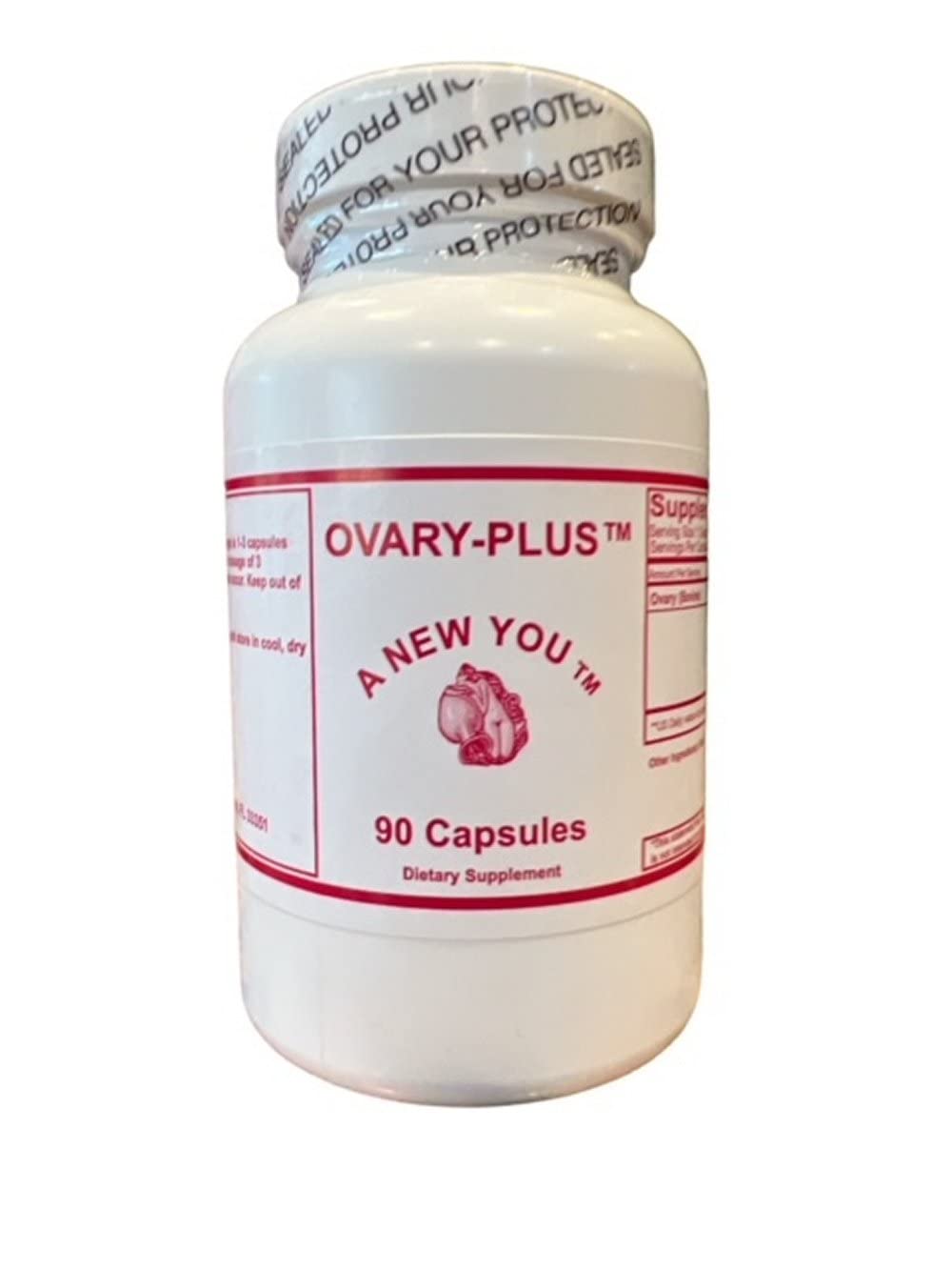 Ovary Plus Feminizing Pills for Crossdressing - Pure Bovine Ovary Glandular Capsules 90 Count