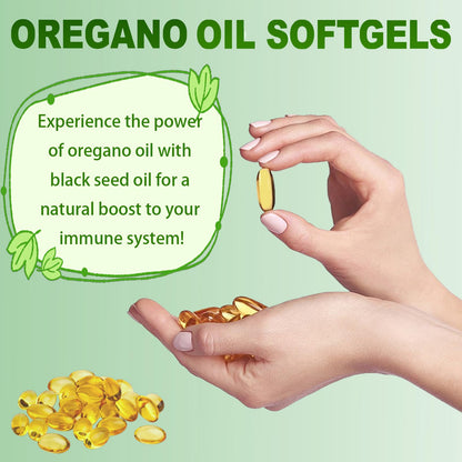 Ovela Oil of Oregano with Black Seed Oil – 2-in-1 Oregano Capsules, Immune Support, 300 Softgels