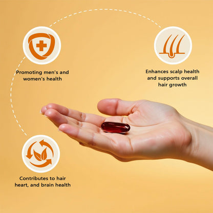 Ovela Pumpkin Seed Oil Capsules with Saw Palmetto – Hair Growth & Scalp Health | 200 Softgels