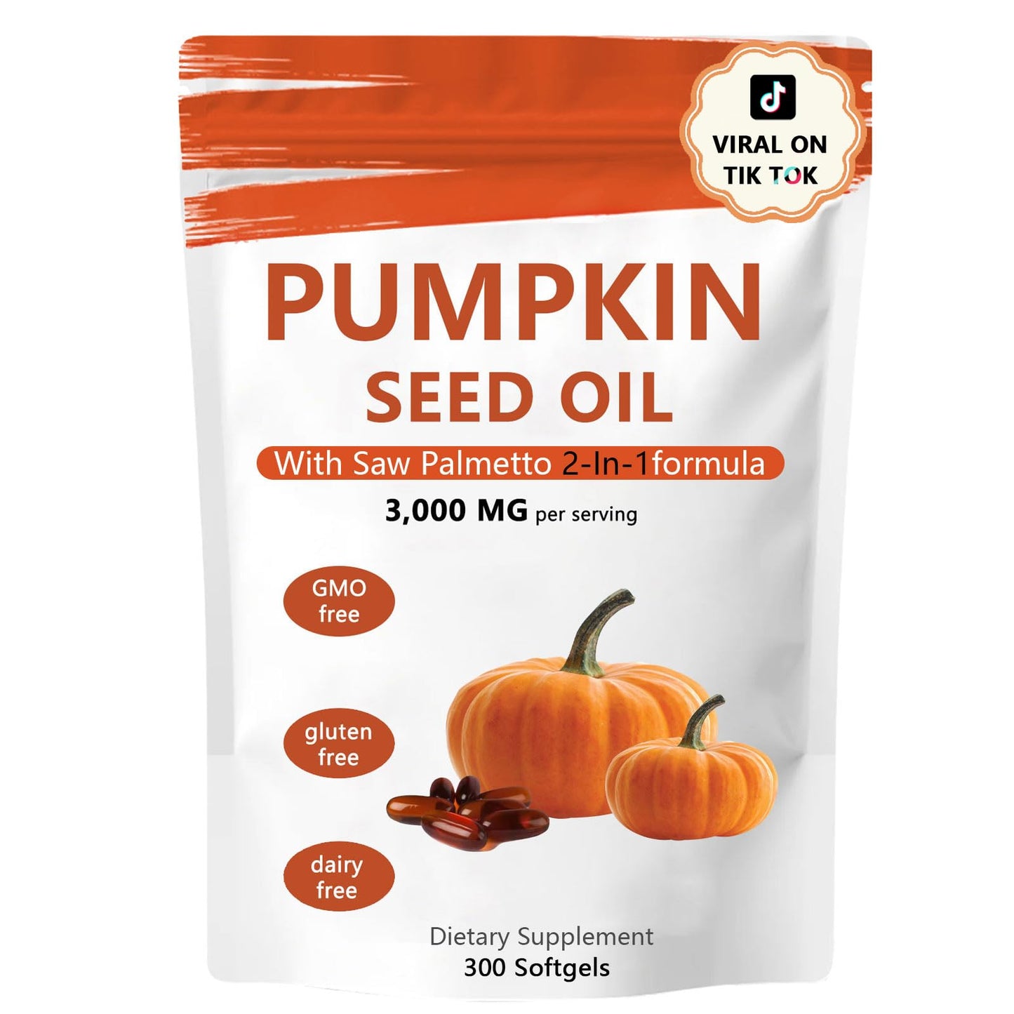Ovela Pumpkin Seed Oil Capsules 3000mg + Saw Palmetto – Hair Growth Support