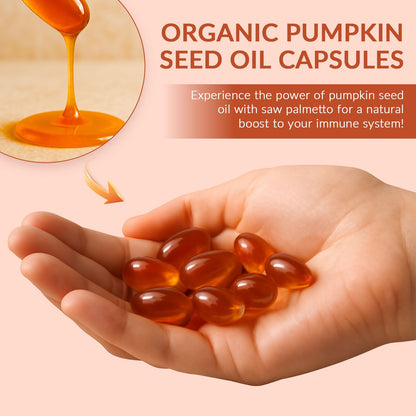 Ovela Pumpkin Seed Oil Capsules 3000mg + Saw Palmetto – Hair Growth Support