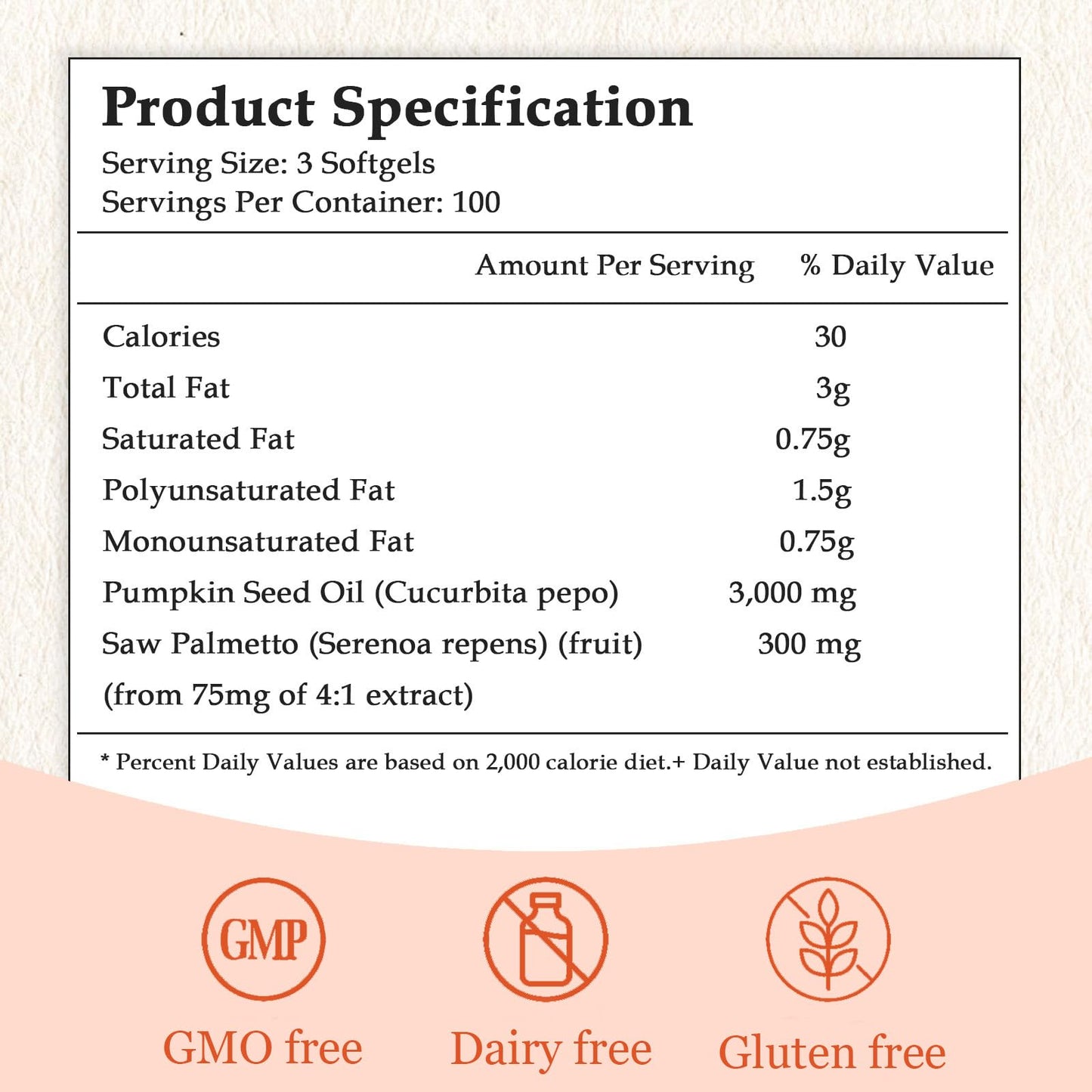 Ovela Pumpkin Seed Oil Capsules 3000mg + Saw Palmetto – Hair Growth Support